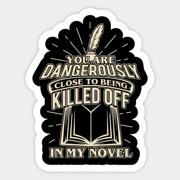 Funny Novelist Book Author Writer Gift Sticker by Dolde08